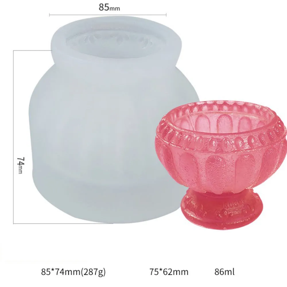 1 pc Silicone Roman Column Aromatherapy Candle Mold European Retro Decoration Mold DIY Plaster Mold 10361252