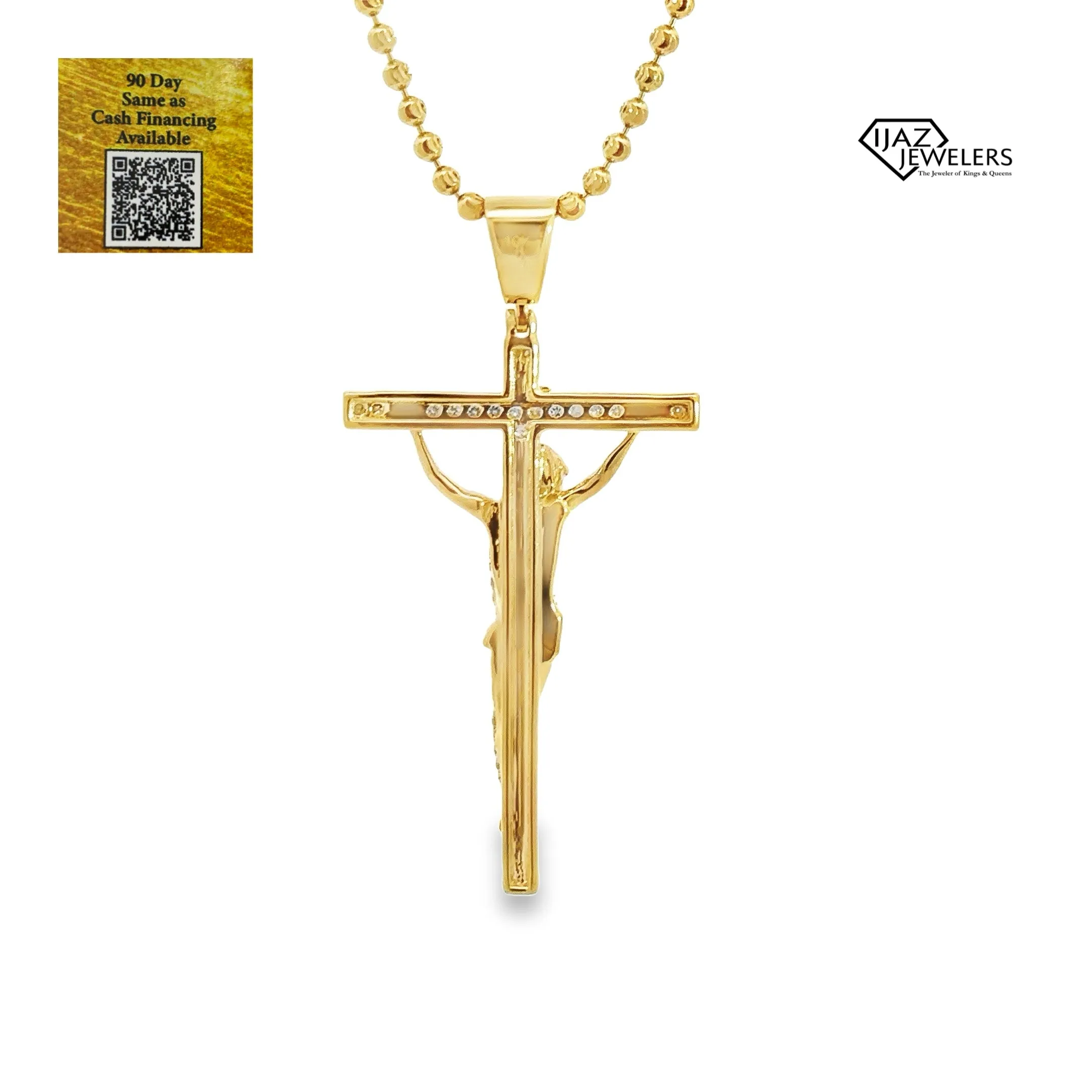 10K Gold 0.38 CTW Diamond Crucifix Charm