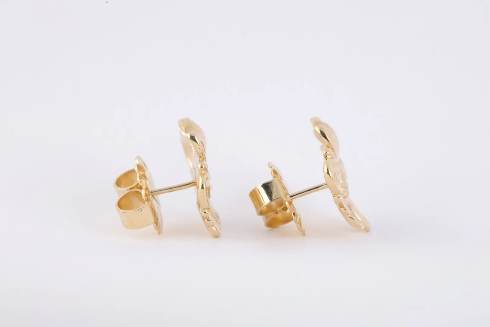 14k Yellow Gold Flower Stud Earrings (4.50g.)