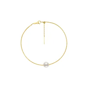 18K Solid Gold Interchangeable Akoya Pearl Bracelet KB00007 | Possibilities