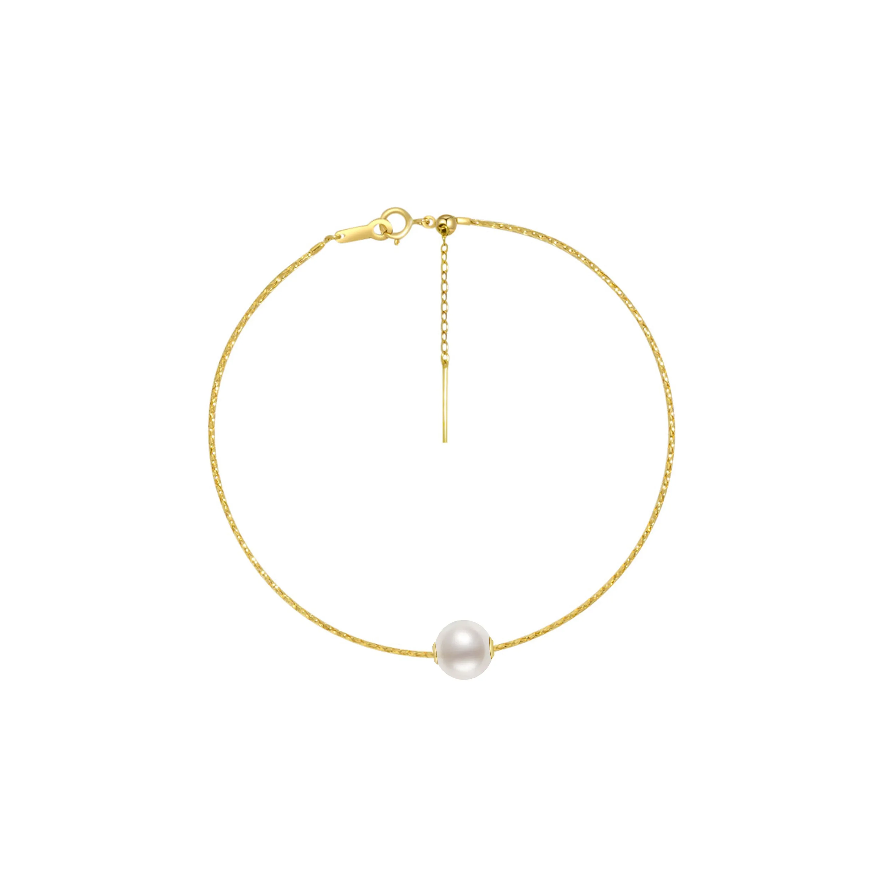 18K Solid Gold Interchangeable Akoya Pearl Bracelet KB00007 | Possibilities