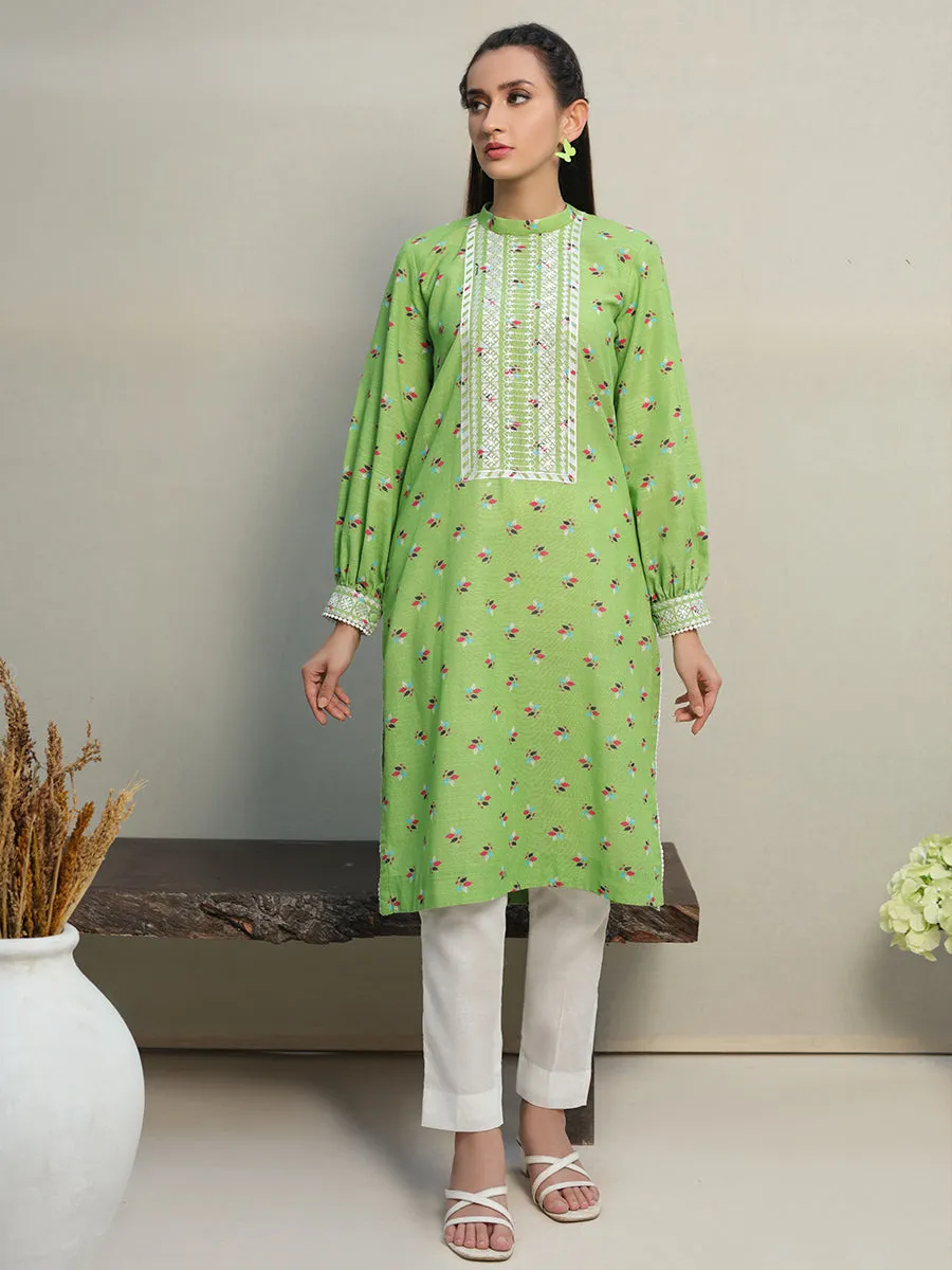 1pc - Stitched Basic Printed Khaddar Shirt