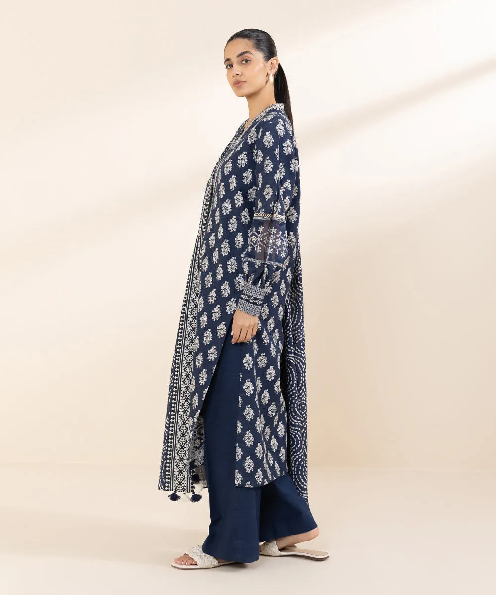 3 Piece - Embroidered Khaddar Suit