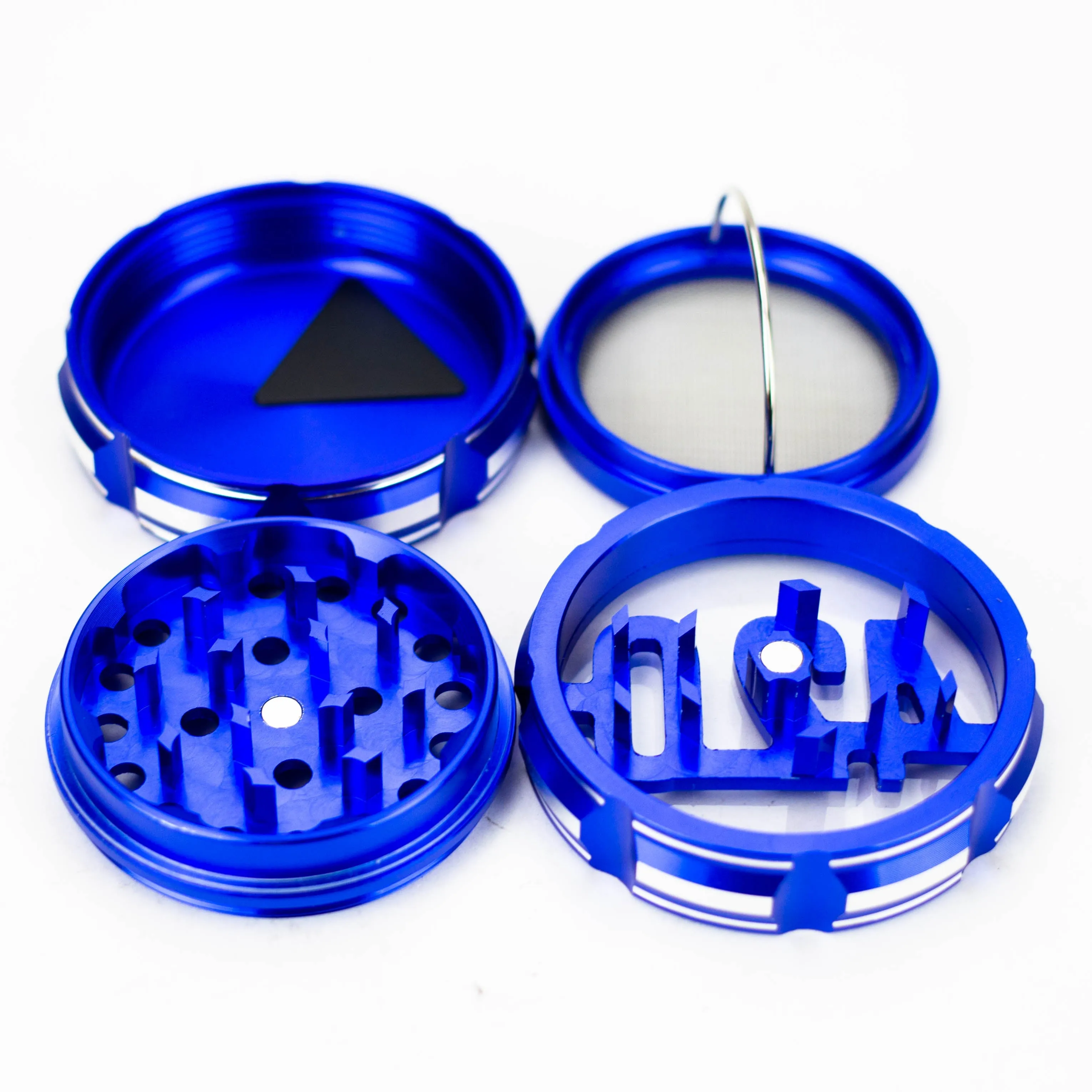 4 Parts 420 Aluminum Grinder-Blue