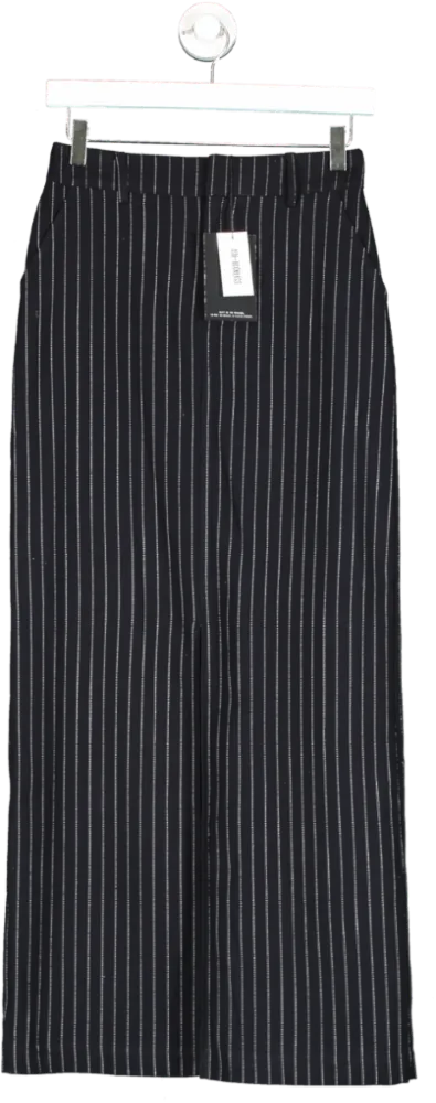 4th & Reckless Blue Ruth Pinstripe Midaxi Skirt UK 8