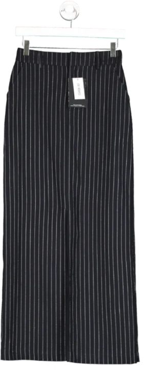 4th & Reckless Blue Ruth Pinstripe Midaxi Skirt UK 8