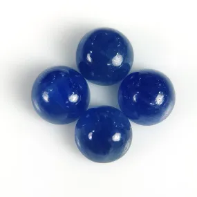 5.50cts Natural Untreated BLUE SAPPHIRE Gemstone Round Shape Cabochon September Birthstone 6mm 4pcs