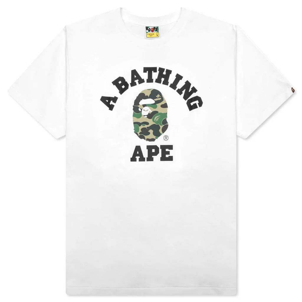 ABC Camo College Tee - White/Green