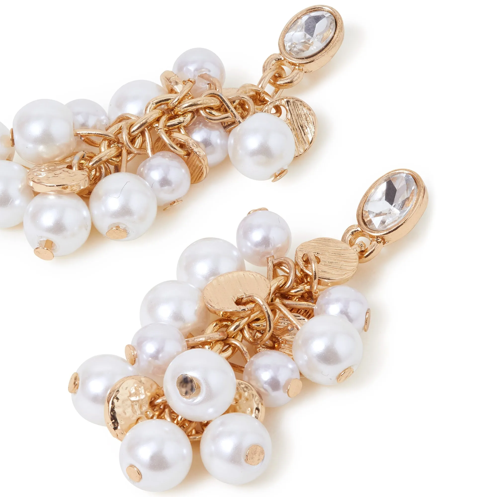 Accessorize London Women's Pearl Cluster Drop Earring