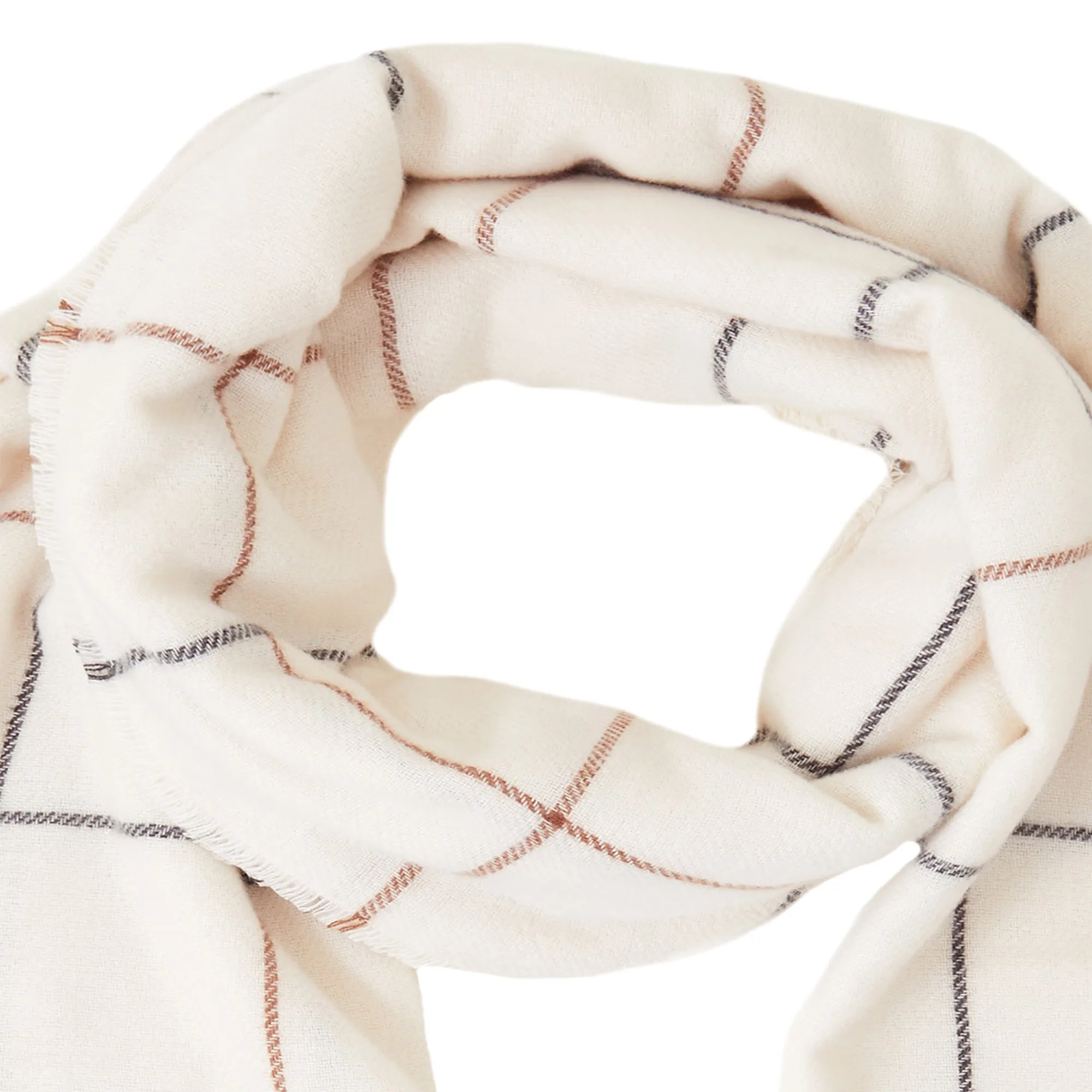 Accessorize London Women's White Carter Check Print Scarf