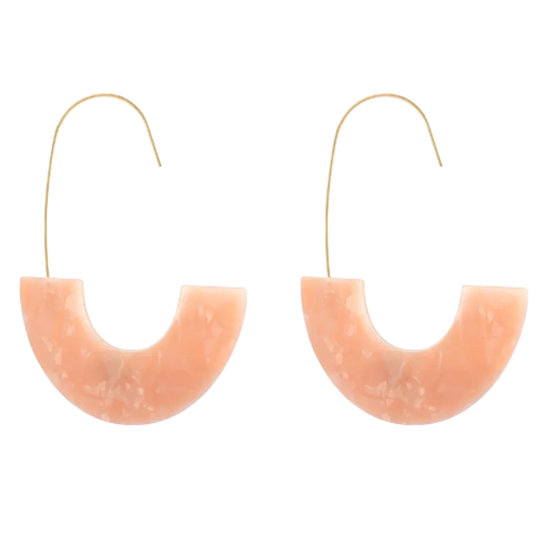 Acrylic Pink Hoop Earring