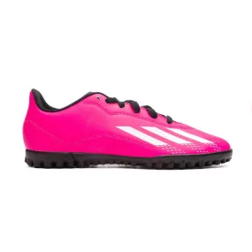 Adidas soccer shoe for boys X Speedportal.4 TF GZ2446 pink-white-black