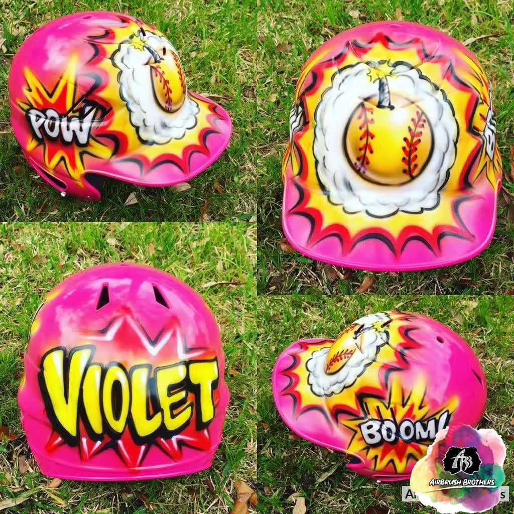 Airbrush Comic Ball Design (Full Helmet)