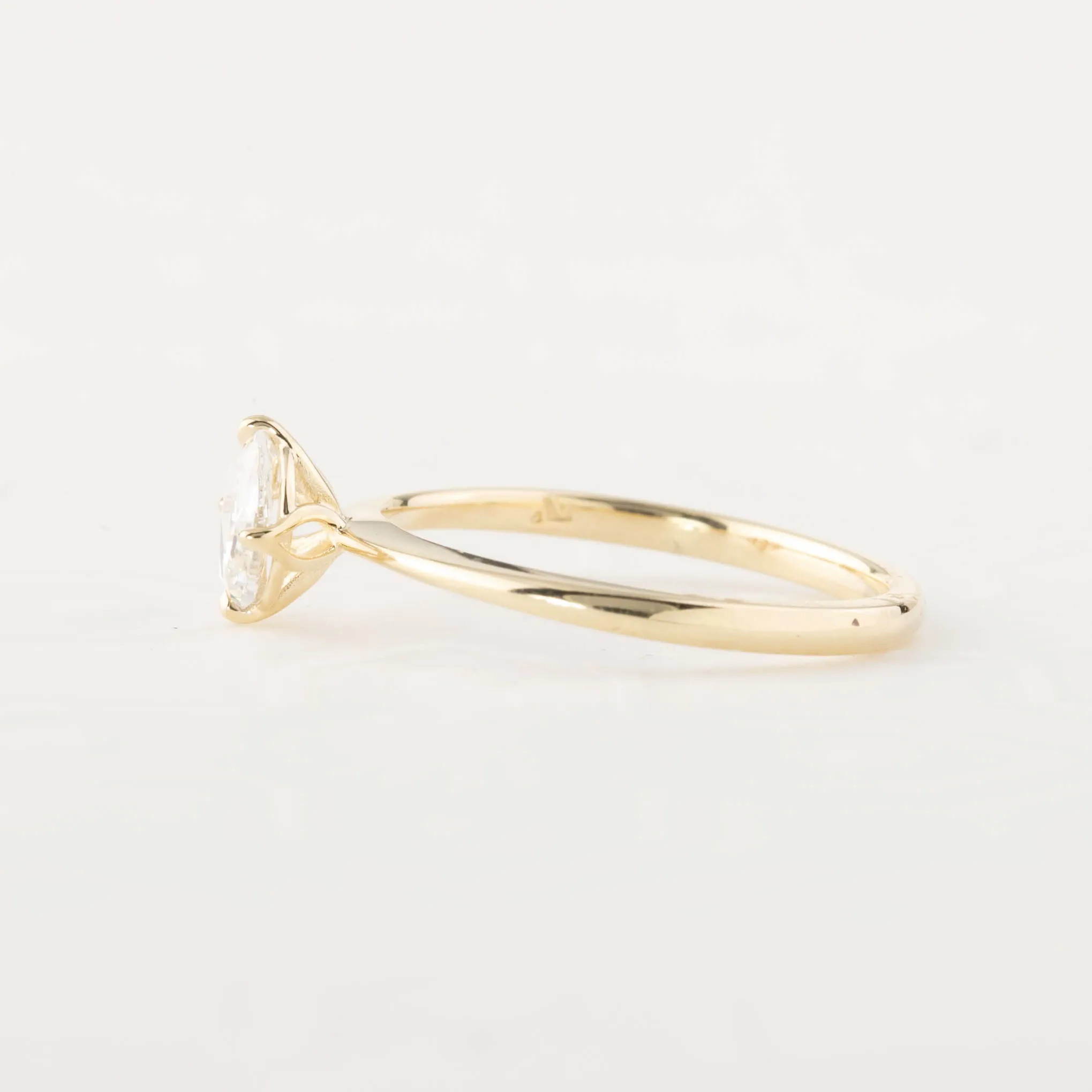 Alice Ring 0.49ct Rose Cut Diamond, 14k Yellow Gold (One of a kind)