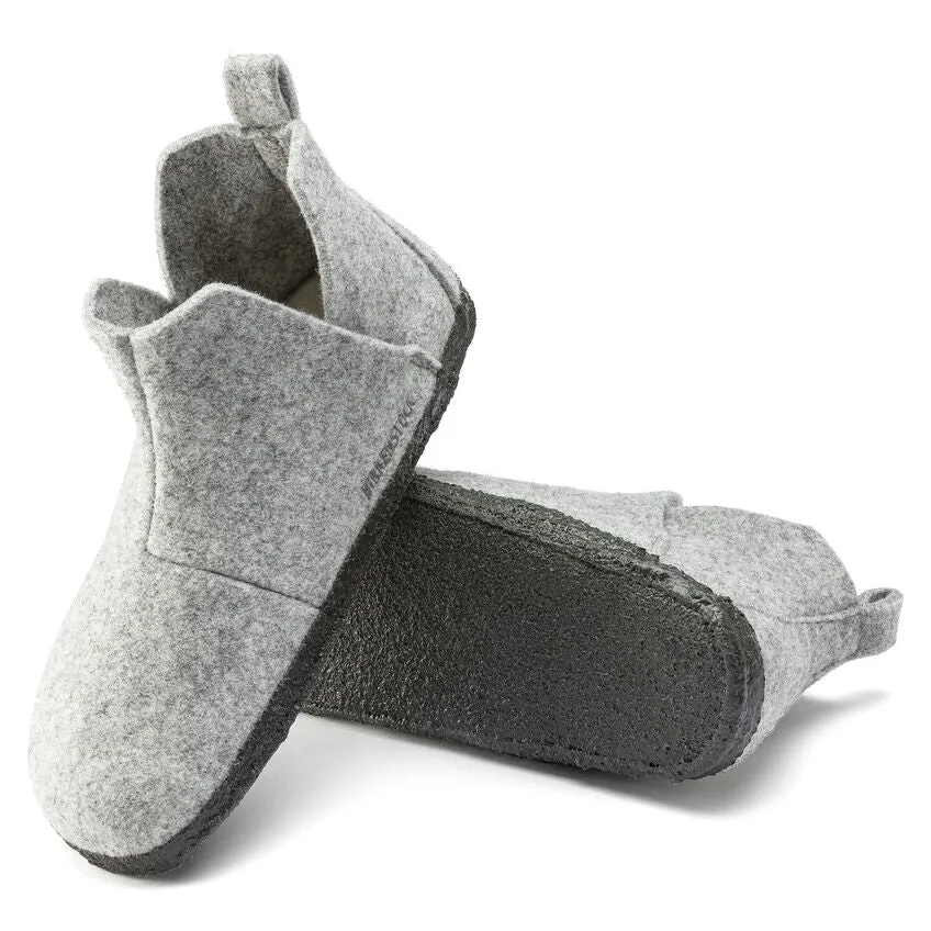 Andermatt - Light Grey Wool Felt Shearling||Andermatt - Feutre de laine et fourrure gris ple