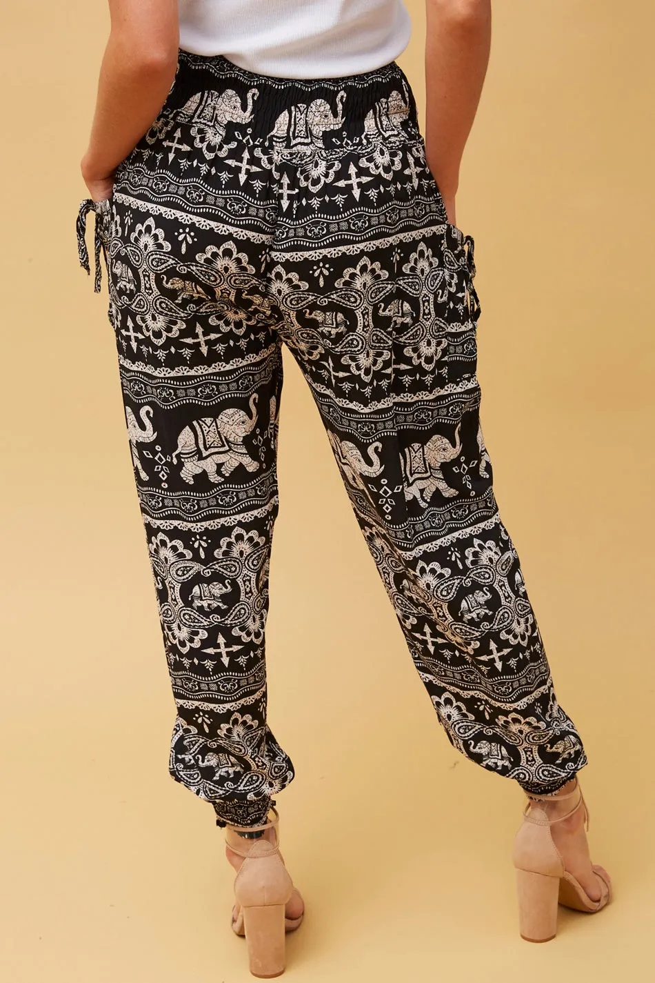 ANIMAL PRINT BOHO HAREM PANTS