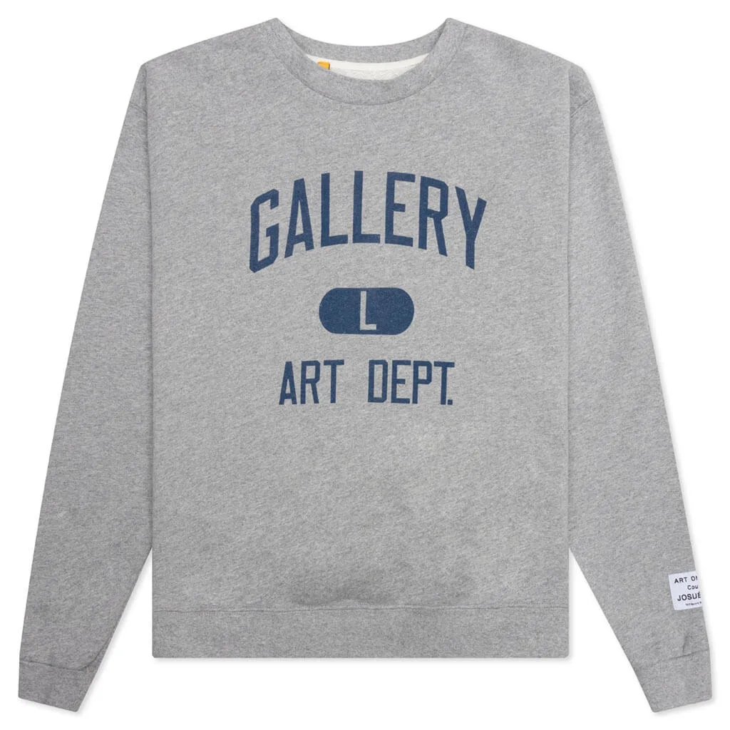 Art Dept Crew Neck Sweatshirt - Heather Grey