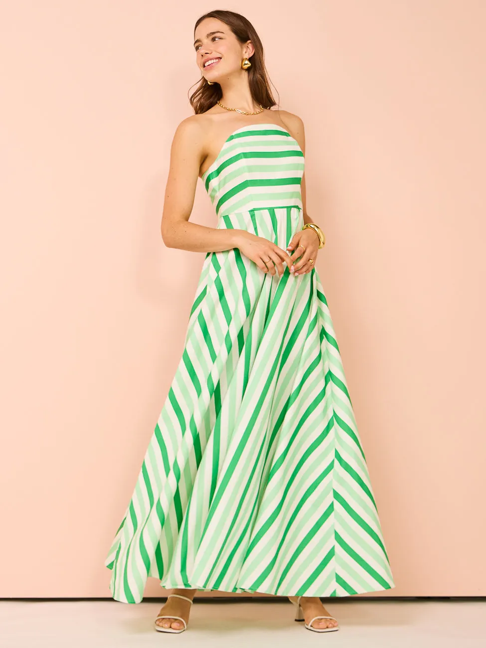 Aston Studio Hazel Dress in Midori Stripe