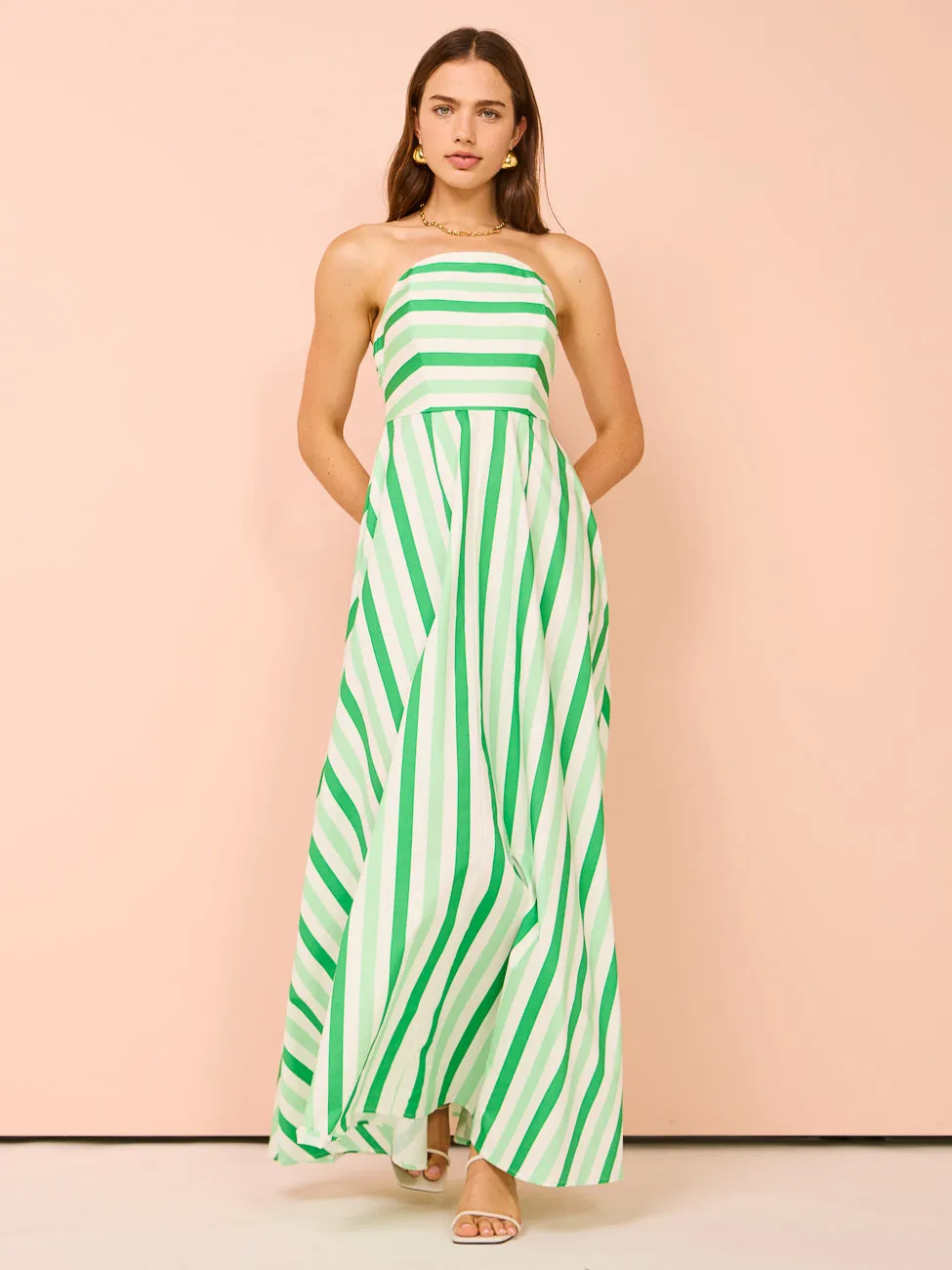 Aston Studio Hazel Dress in Midori Stripe