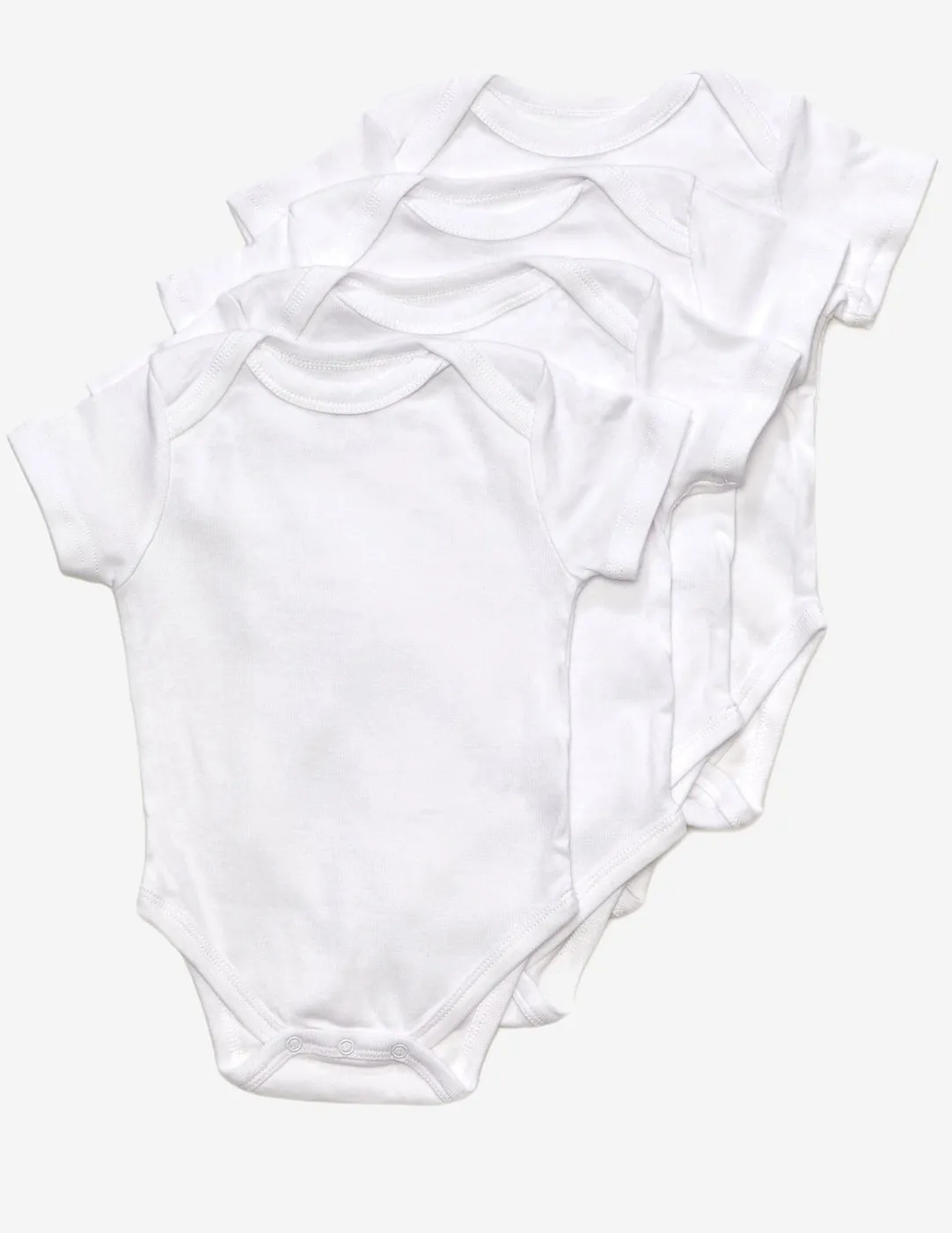 Baby Cotton Short Sleeve Bodysuits 4-Pack