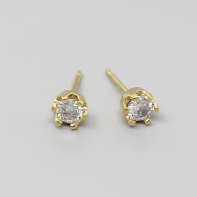 Basic CZ Stone Stud Earrings