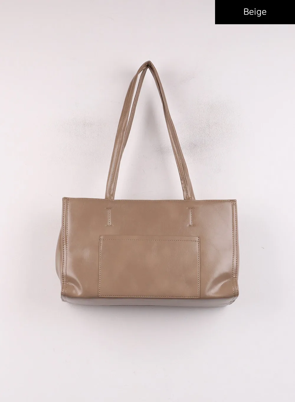 Basic Faux Leather Tote Bag IJ419