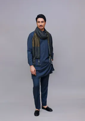 Basic Jamawar Steel Gray Stole