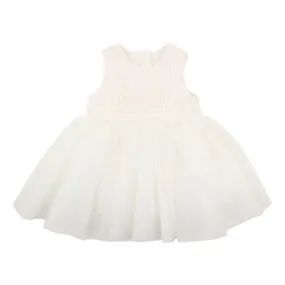 Bebe Embroidered Organza Dress - Ivory