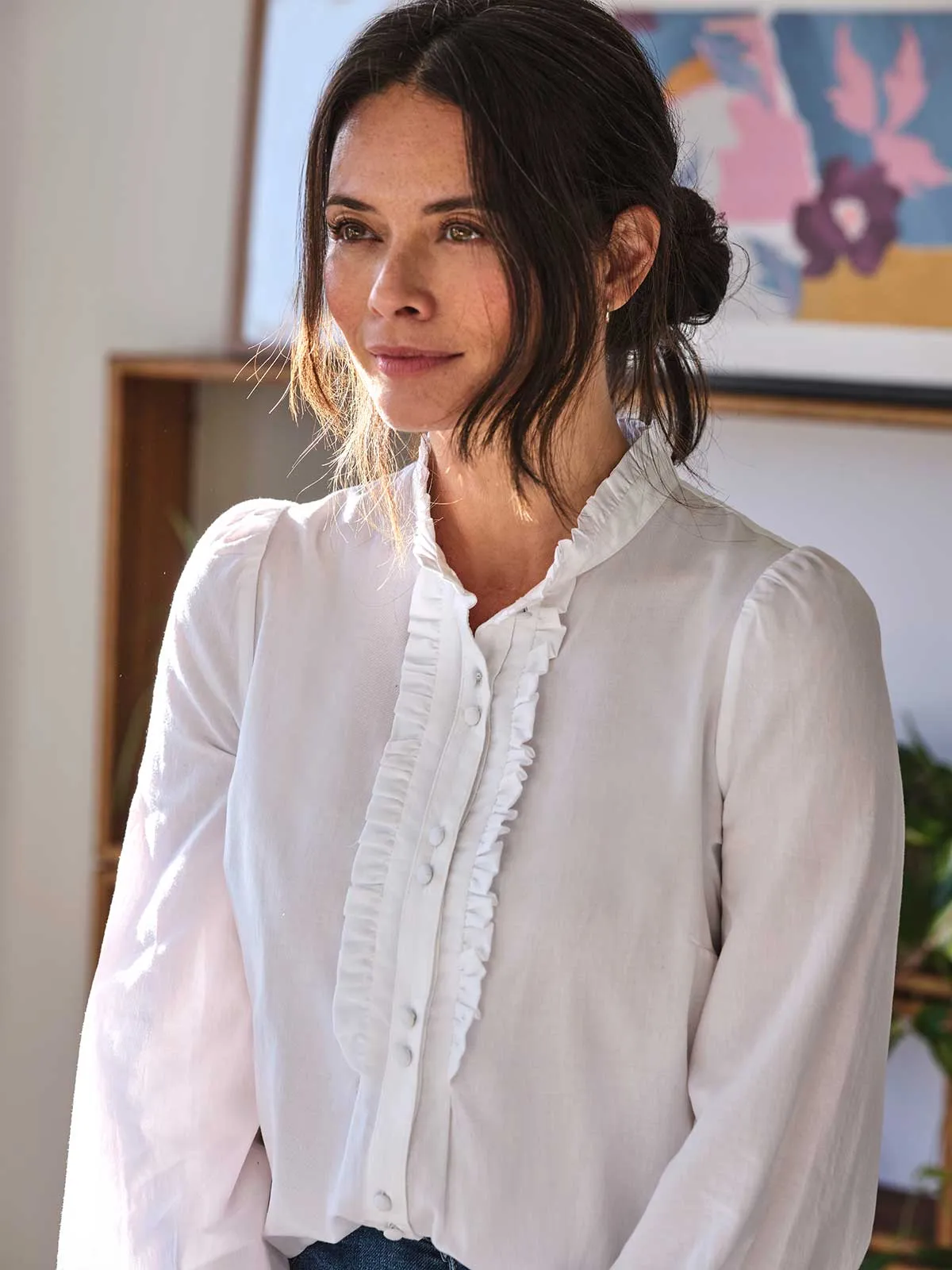 Bijou Organic Cotton Modal Shirt - White