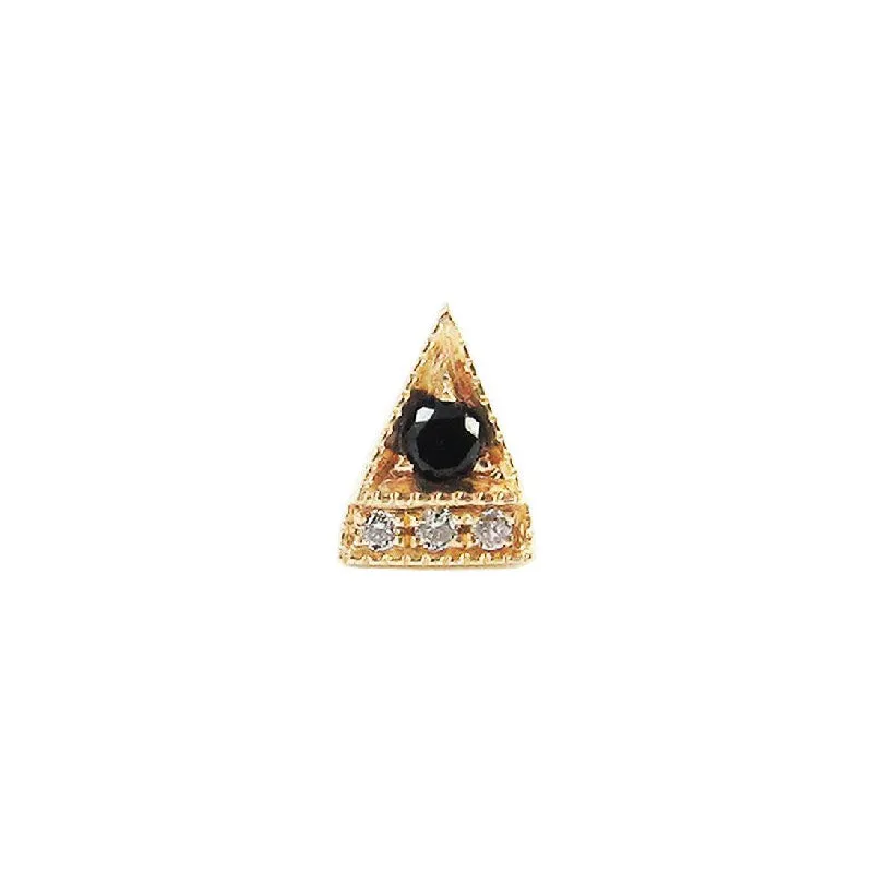 Black Diamond Deco Point Triangle Stud (Single)