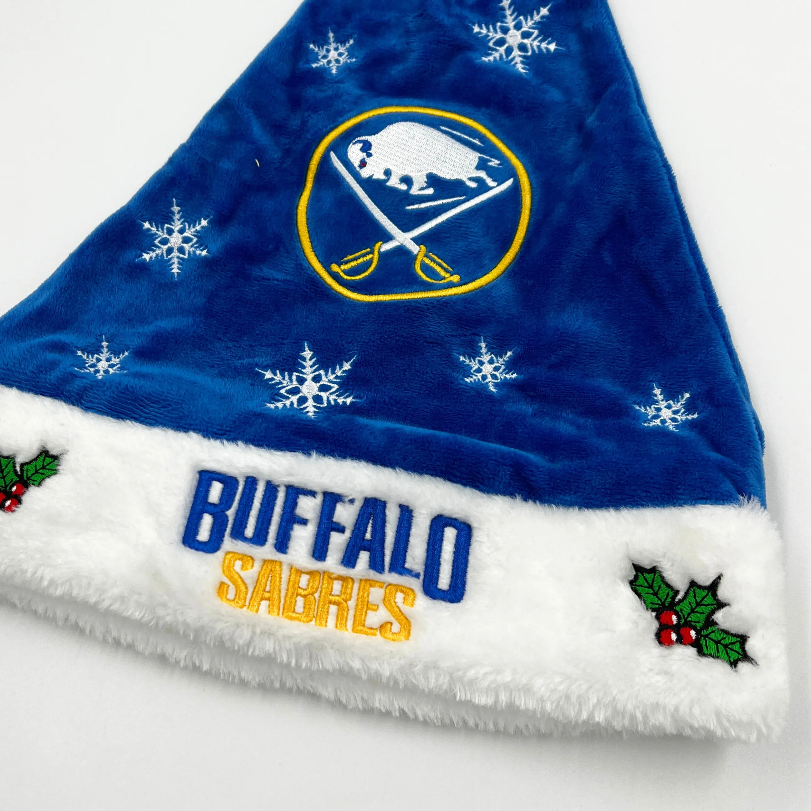 Buffalo Sabres Royal & Gold Holiday Santa Hat