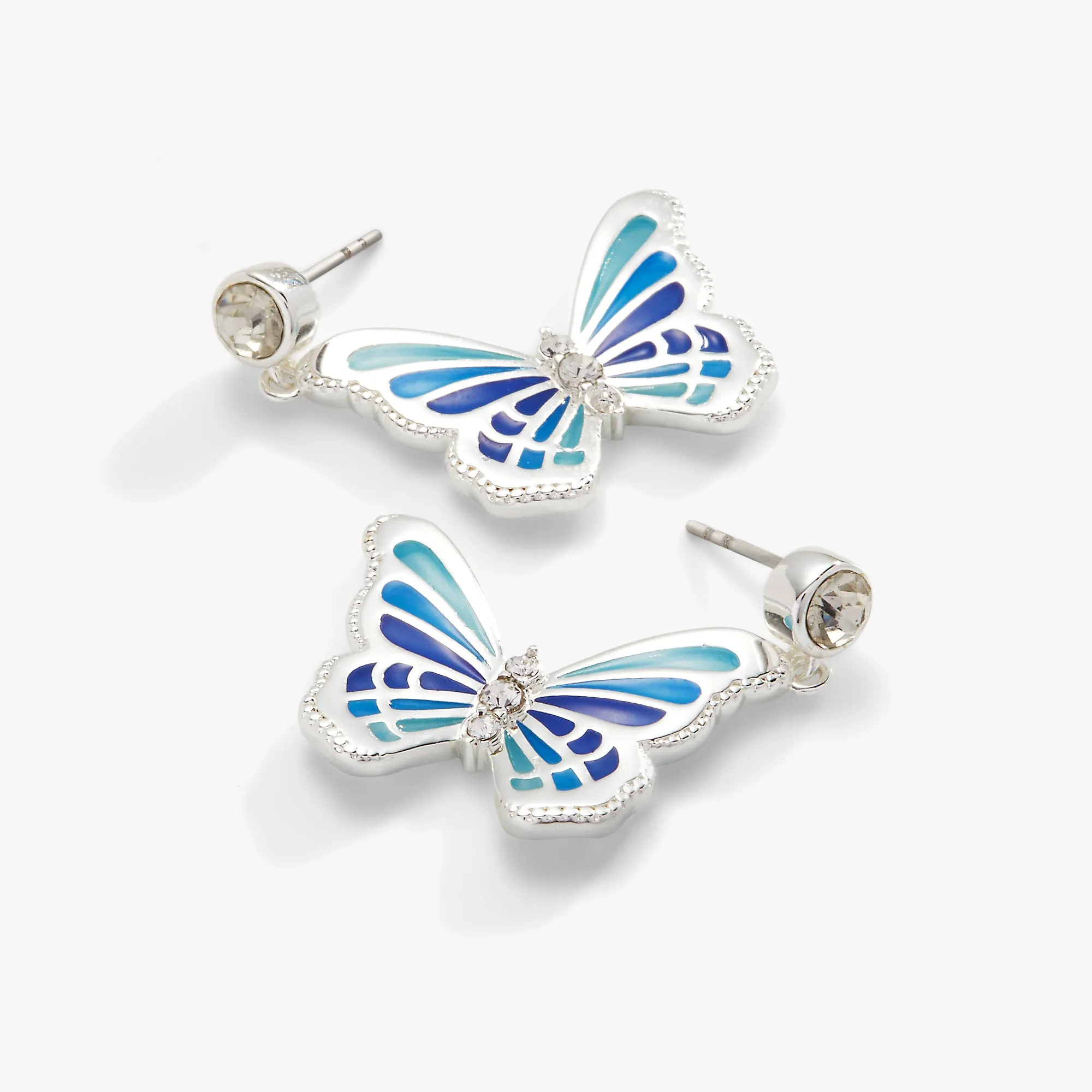 Butterfly Crystal Drop Earrings