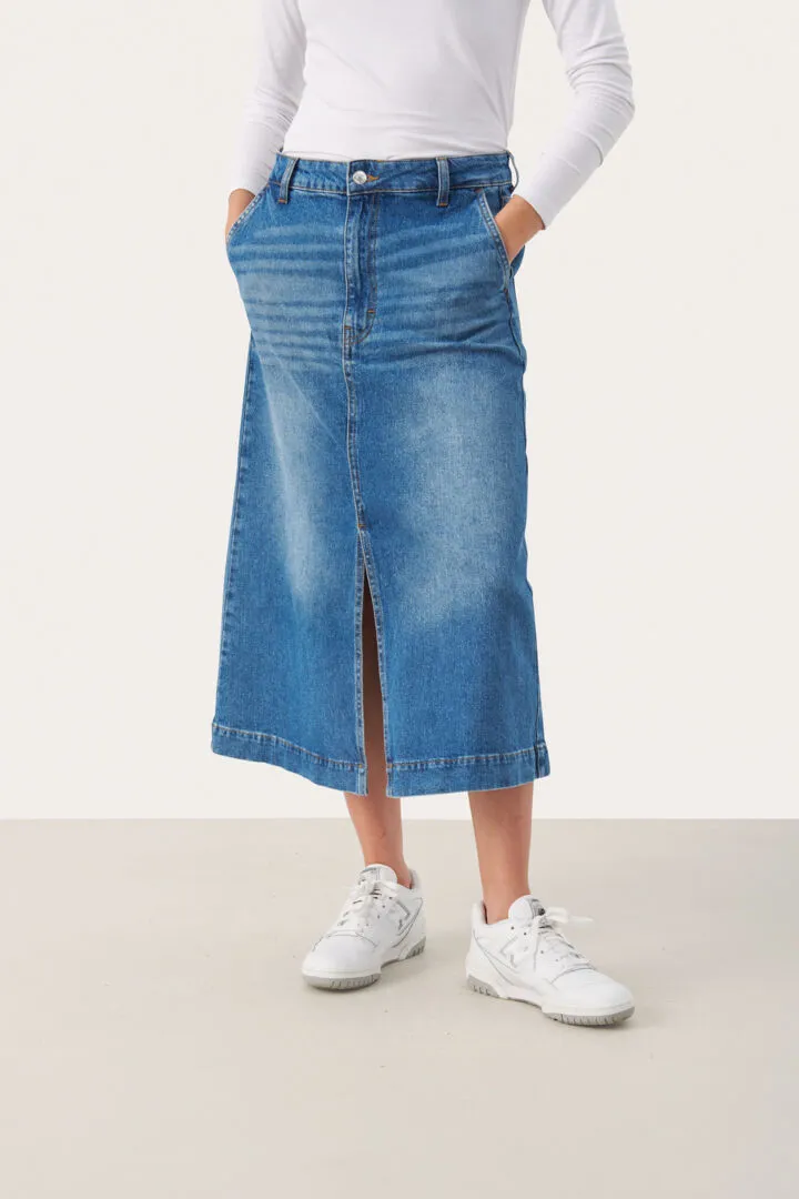 CALIA DENIM MIDI SKIRT - PART TWO