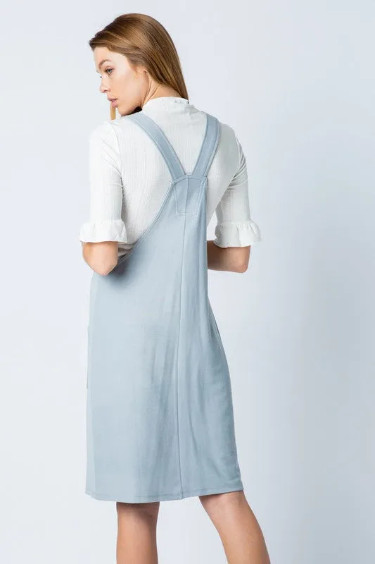 Carlynn Overall Dress in Sky