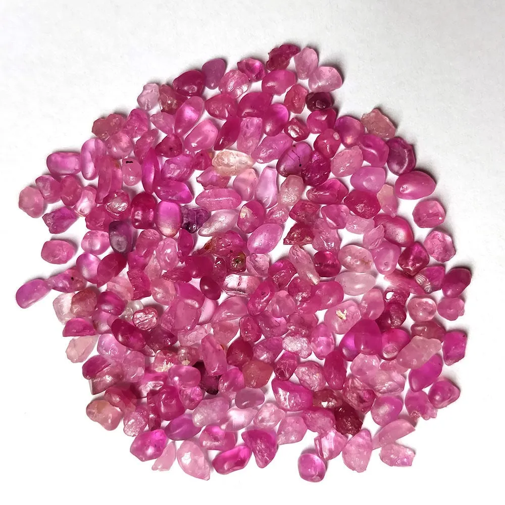 Ceylon Pink Sapphire Rough : Ceylon Pink Sapphire Rough Mineral Size Below 4mm 20.00cts Lot For Jewelry