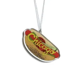 Chicago Hot Dog Acrylic Ornament