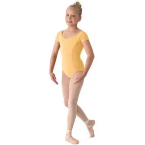 Child Basic Cap Sleeve Leotard - Buttercup