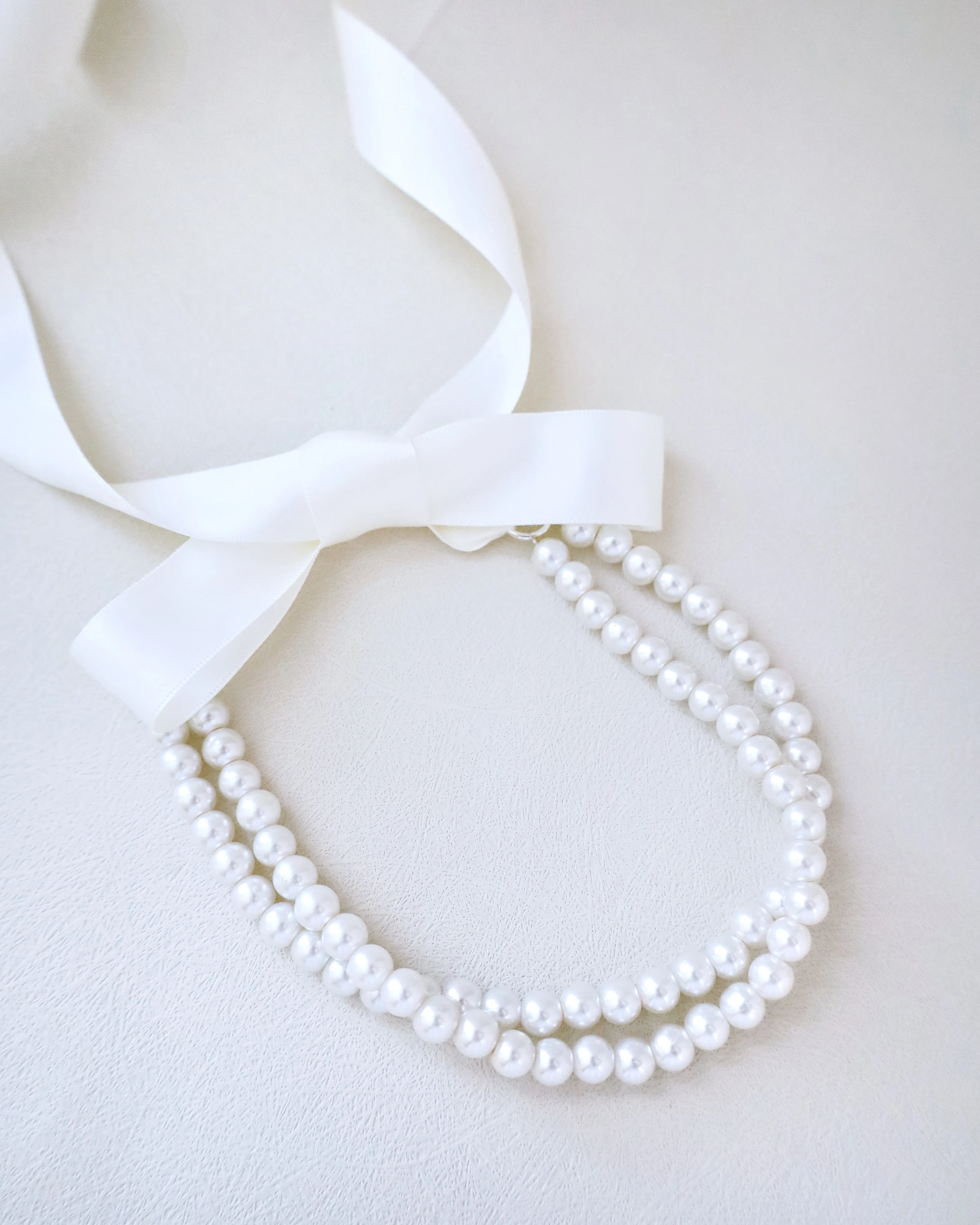 Choker Pearl Double Strand Necklace