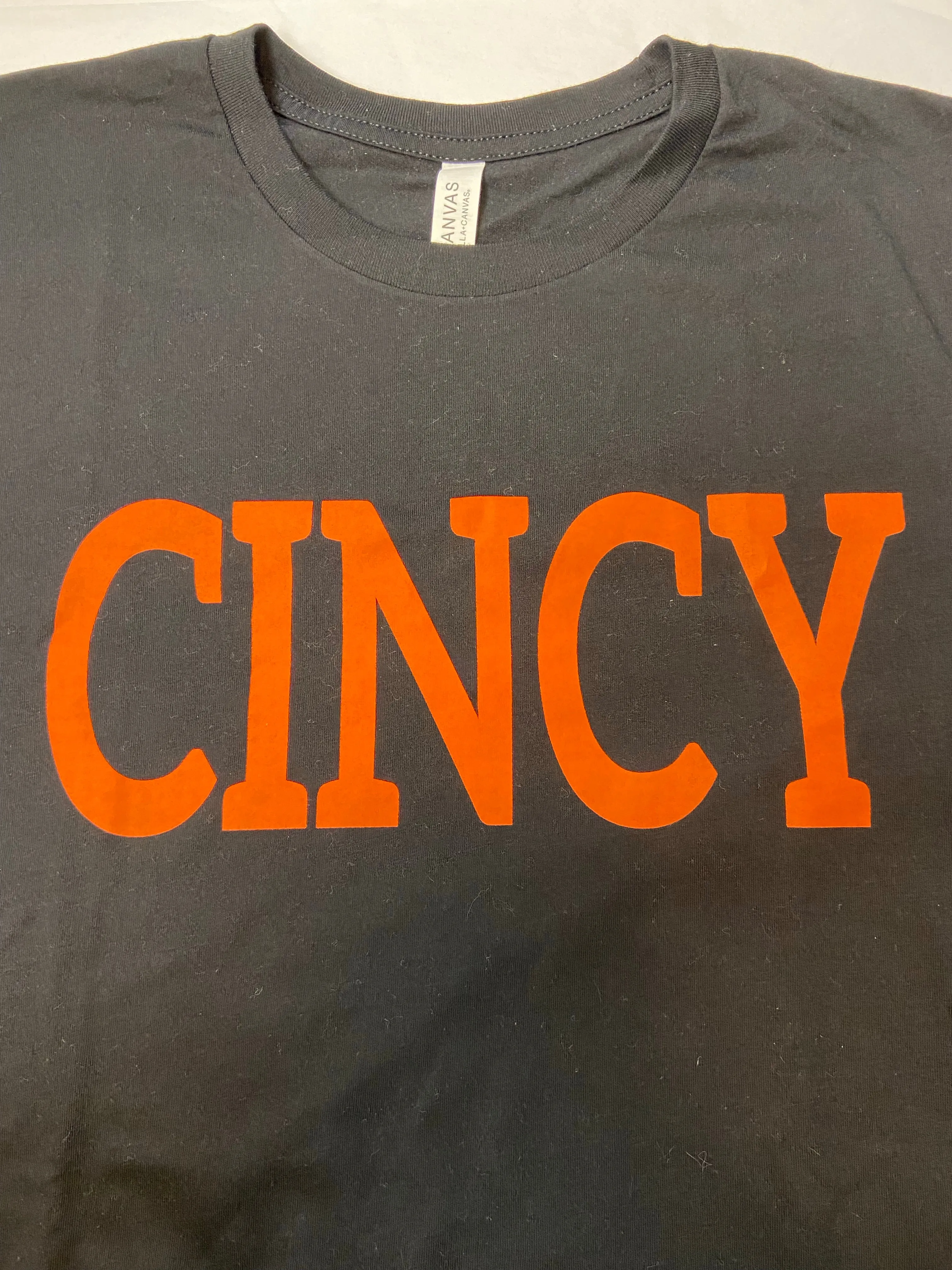 CINCY Orange T-Shirt on Black