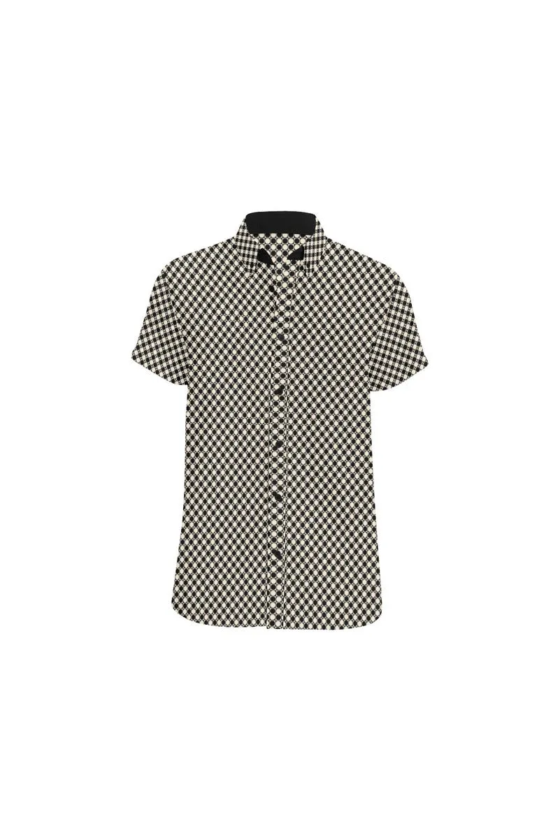 Circle in Squares Men's Short Sleeve Shirt