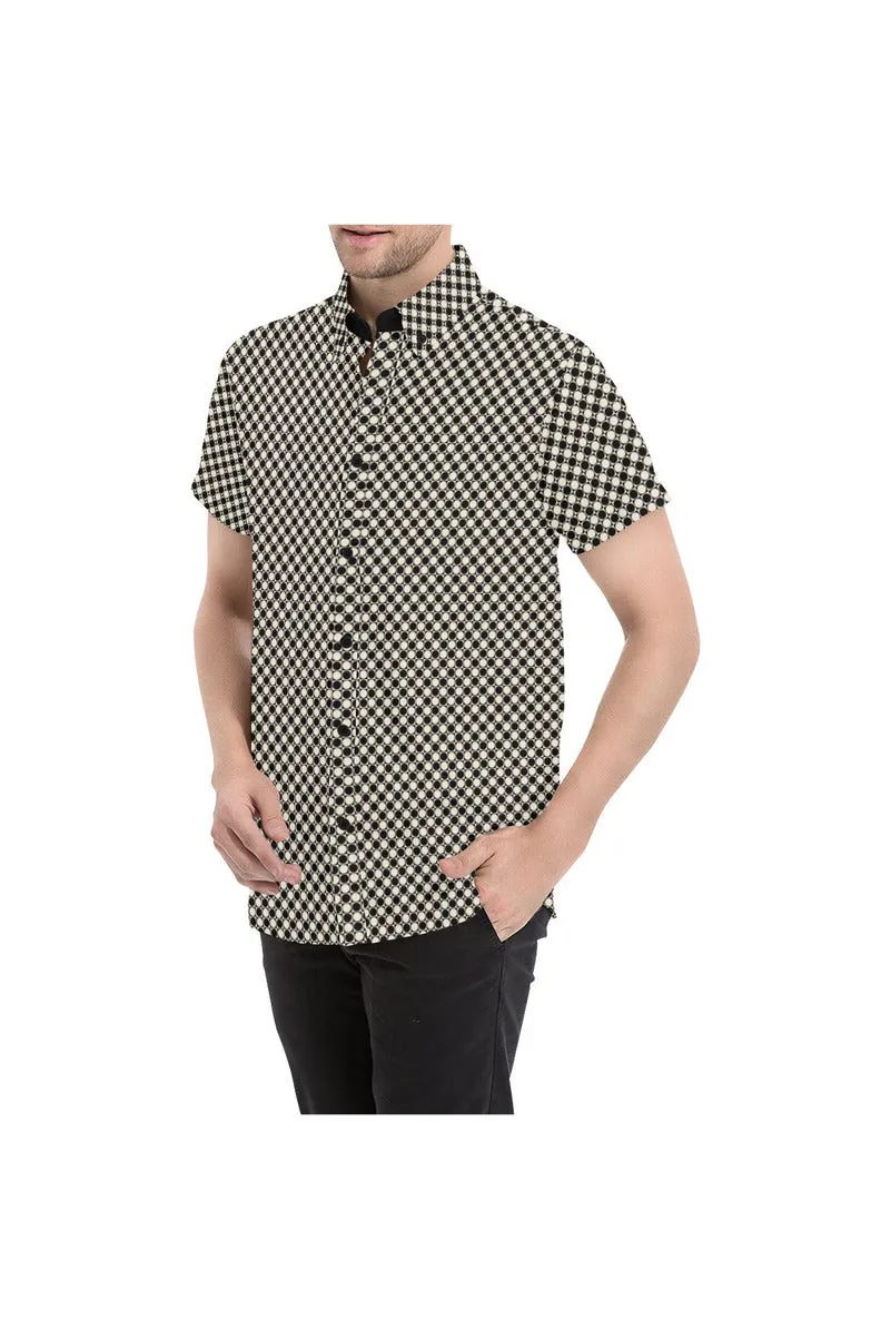 Circle in Squares Men's Short Sleeve Shirt