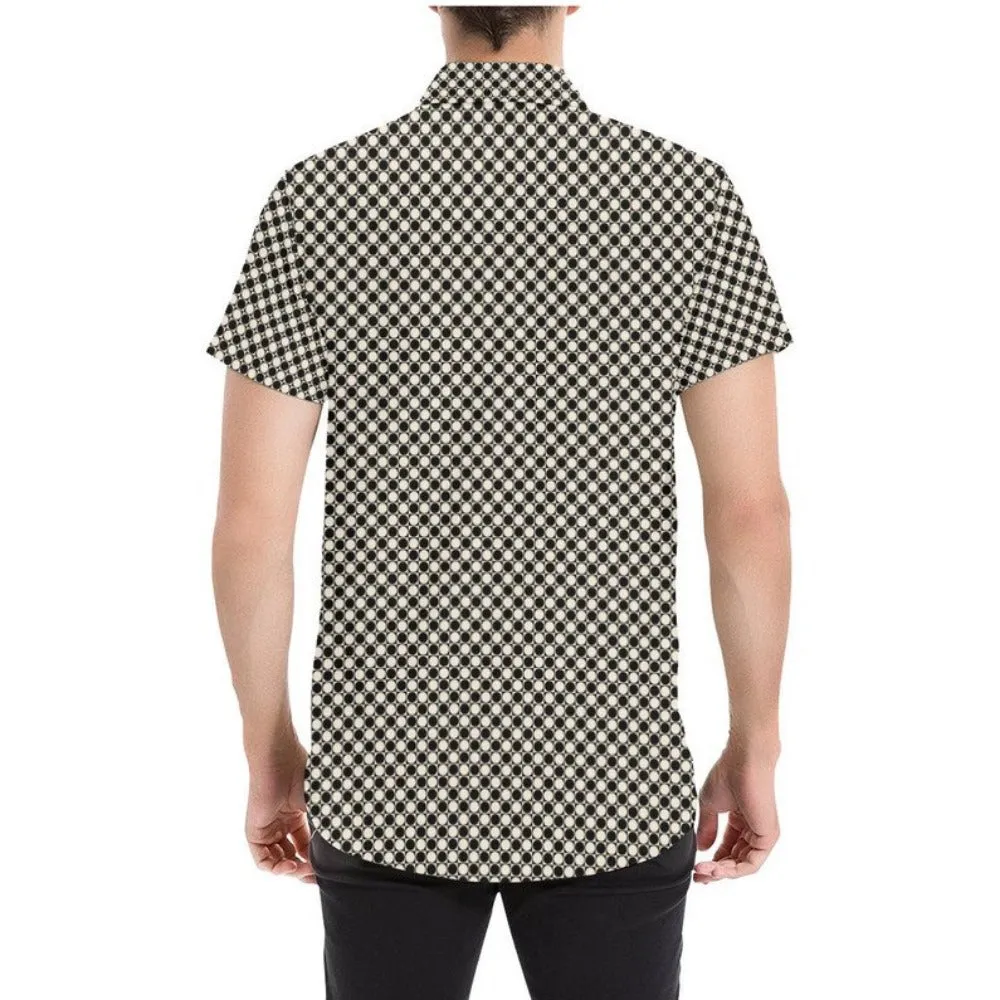 Circle in Squares Men's Short Sleeve Shirt