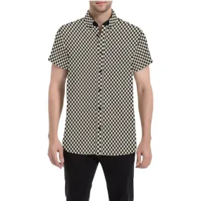 Circle in Squares Men's Short Sleeve Shirt