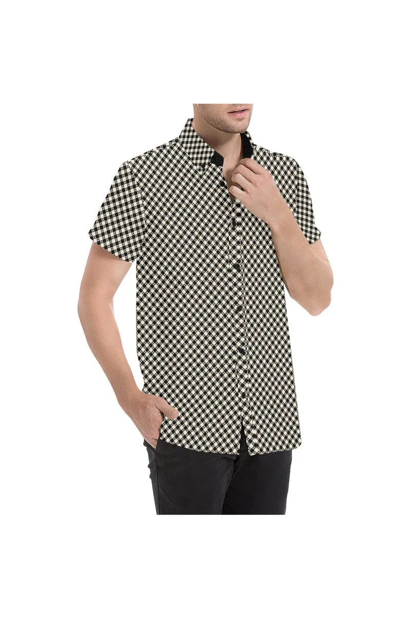 Circle in Squares Men's Short Sleeve Shirt