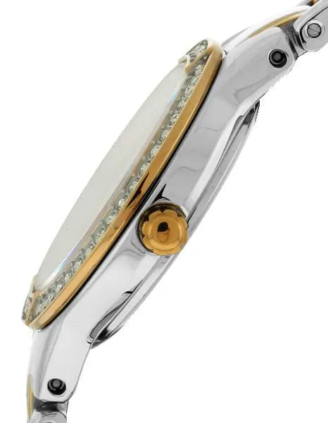 Citizen Ladies Silhouette Crystal Watch - Stainless Steel & Yellow Gold-Tone