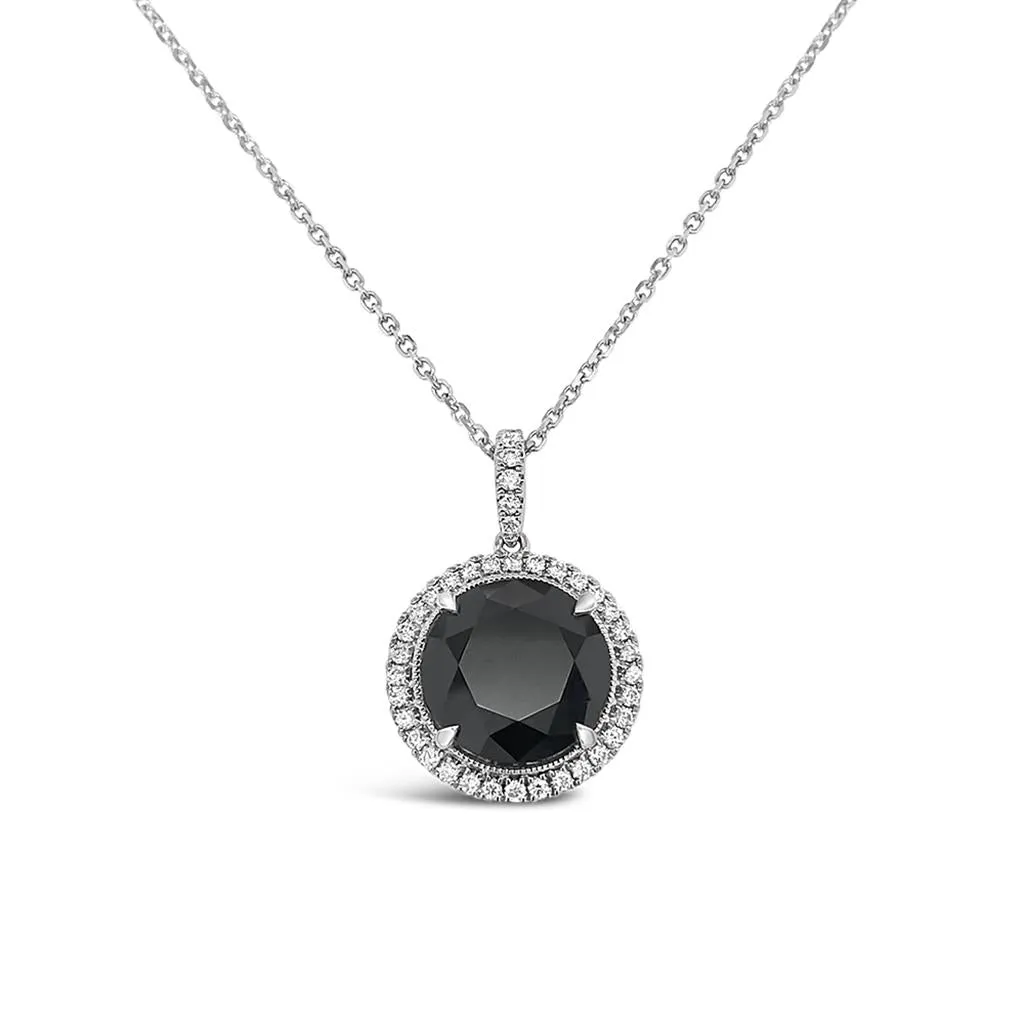 Clara by Martin Binder Black Diamond Halo Necklace (3.94 ct. tw.)