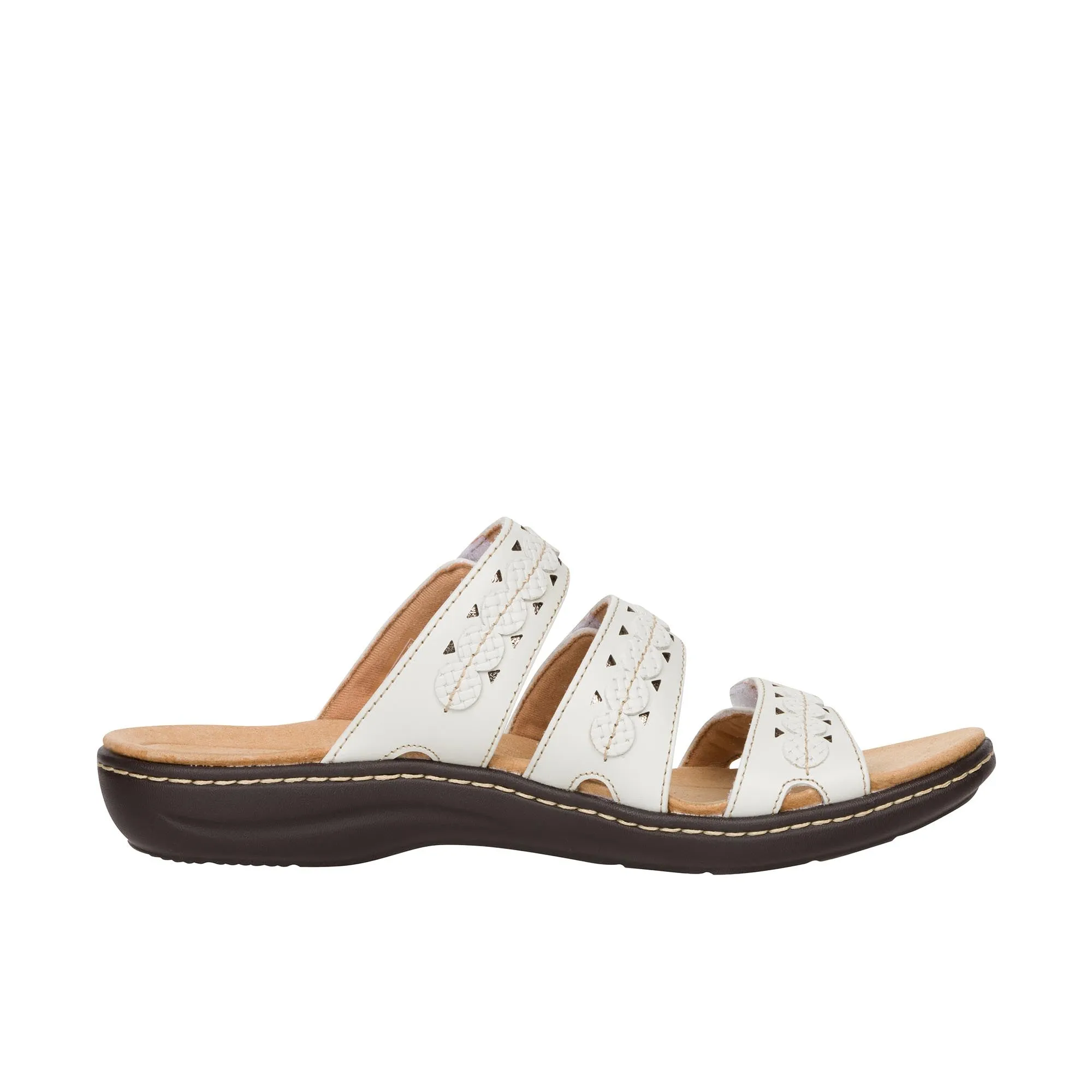 Clarks Womens Laurieann Cove  White Leather