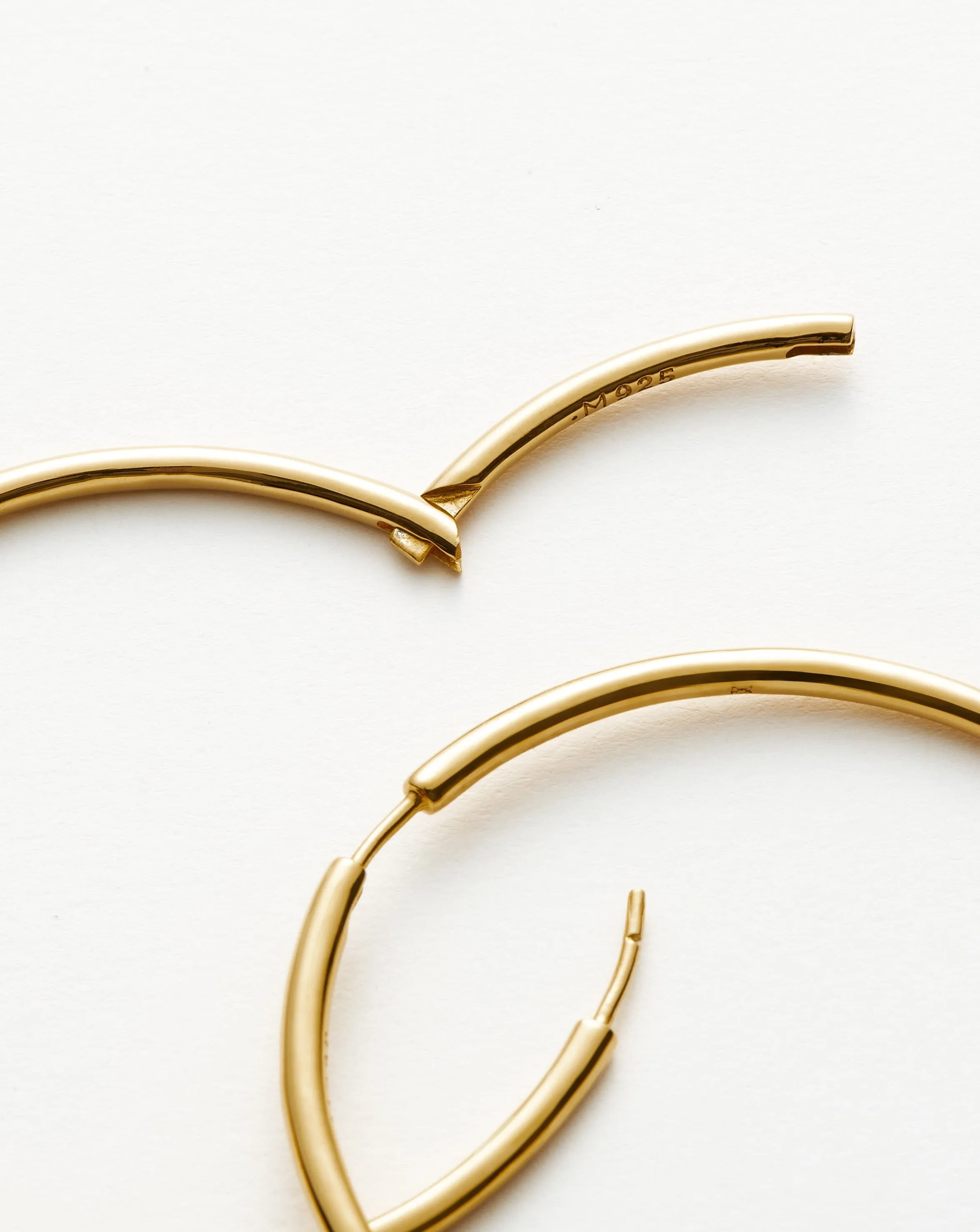 Classic Oversized Hoop Earrings | 18ct Gold Plated Vermeil