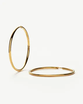 Classic Oversized Hoop Earrings | 18ct Gold Plated Vermeil