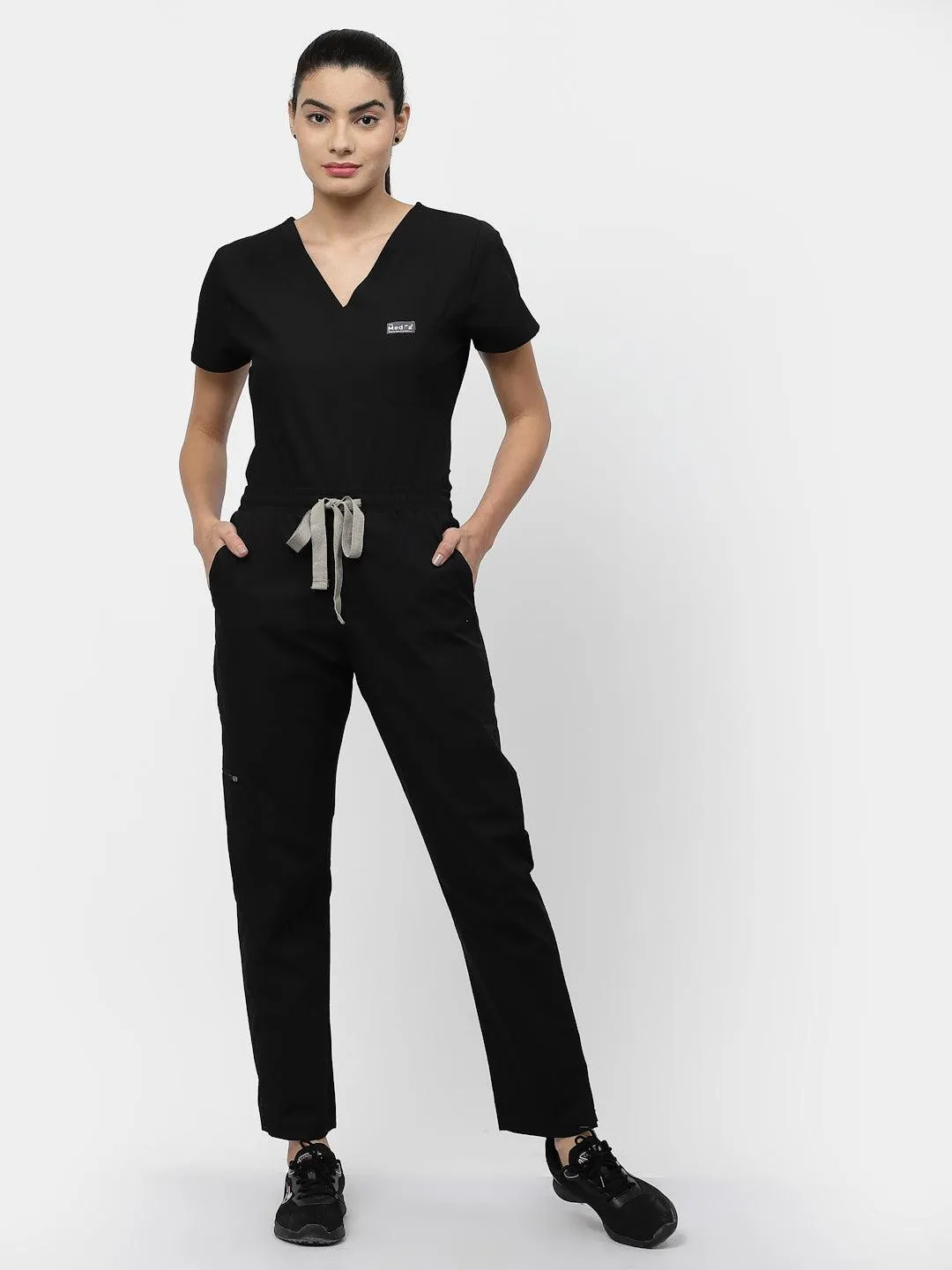 Classic Straight Pant Scrub - (Black) (Women's)